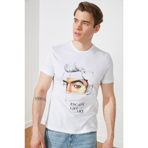 Trendyol White Men's Regular Fit T-Shirt