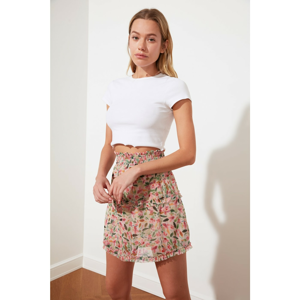 Trendyol Multicolored Gipeled Tulle Knit Skirt