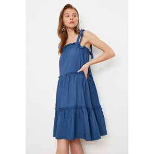 Trendyol Indigo Strap Frilly Dress