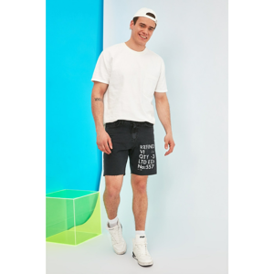 Trendyol Anthracite Men's Printed Regular Fit Shorts & Bermuda