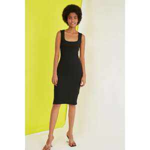 Trendyol Black Cut Out Detailed Knitted Dress