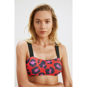 Trendyol Colorful Leopard Patterned Bikini Top