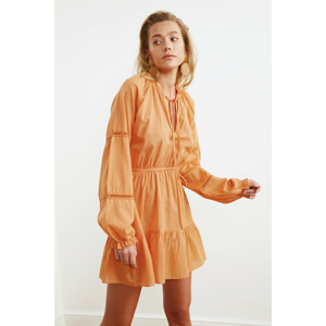 Orange dress with trendyol binding - Women