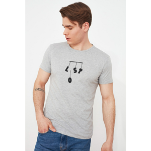 Trendyol Gray Men's Slim Fit Crew Neck T-Shirt