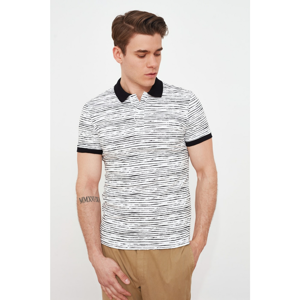 Trendyol White Men's Short Sleeve Slim Fit Polo Collar T-shirt