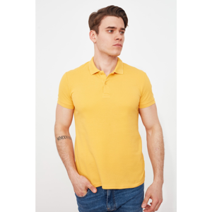 Trendyol Yellow Men's Slim Fit Polo Collar Polo Collar T-shirt