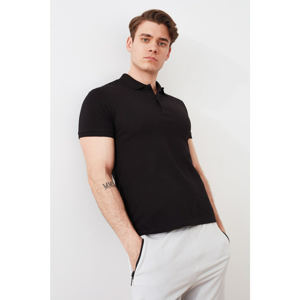 Trendyol Black Men's Slim Fit Polo Collar Polo Neck T-shirt