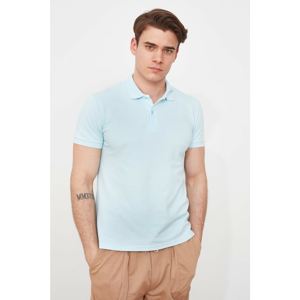 Trendyol Blue Men's Slim Fit Polo Collar Polo Neck T-shirt