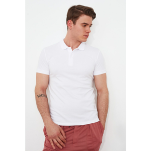 Trendyol Ecru Men's Slim Fit Polo Collar Polo Neck T-shirt