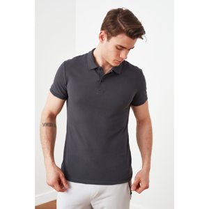 Trendyol Anthracite Men's Slim Fit Polo Collar Polo Neck T-shirt