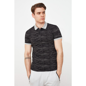 Trendyol Black Men's Short Sleeve Slim Fit Polo Collar T-shirt