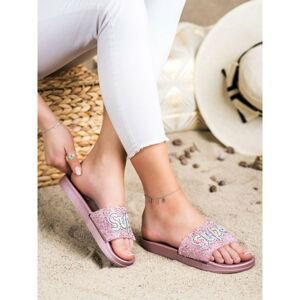 SHELOVET FLIP-FLOPS WITH SEQUINS SUPER