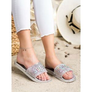 SHELOVET FLIP-FLOPS WITH SEQUINS SUPER