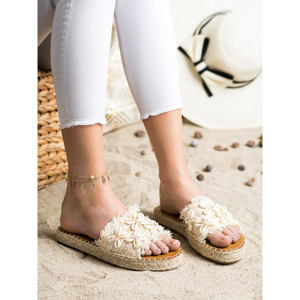 SEASTAR BRAIDED FLIP-FLOPS WITH SHELLS