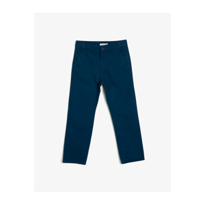 Koton Men's Navy Button Detail Trousers