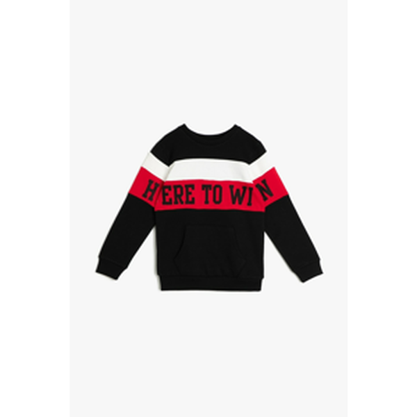 Koton Boys Black Printed Sweatshirt
