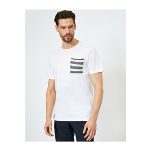 Koton Men's White Crew Neck T-Shirt