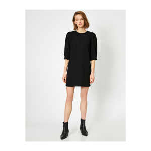 Koton Women's Black Crew Neck Dress