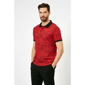 Koton Men's Red Patterned T-Shirt