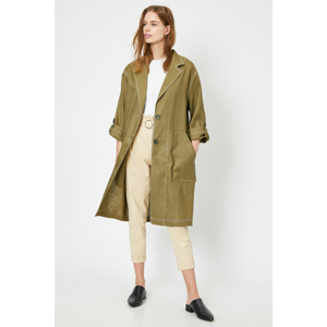 Koton Trench Coat - Green - Biker jackets