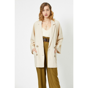 Koton Women Beige Trench Coat