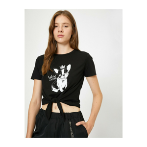 Koton Women Black Love T-Shirt