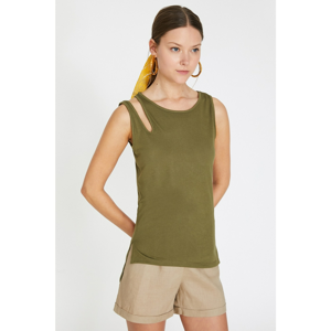 Koton T-Shirt - Green - Fitted