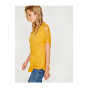 Koton Women's Yellow T-Shirt