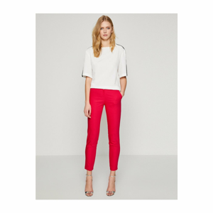 Koton Women's Pink Slim Fit Trousers