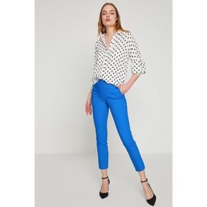 Koton Women's Blue Slim Fit Trousers