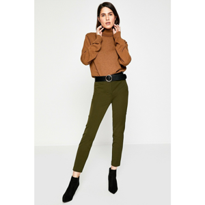 Koton Women's Khaki Fabric Trousers