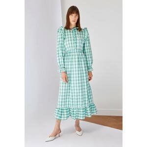 Trendyol Green Checkered Dress