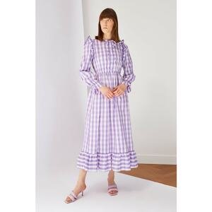 Trendyol Lilac Hijab Tie Detailed Woven Dress
