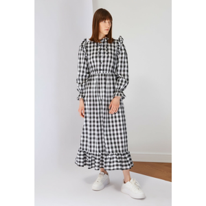 Trendyol Black Checkered Dress