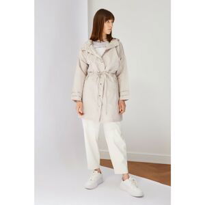 Trendyol Stone Hooded Veiling Jacket