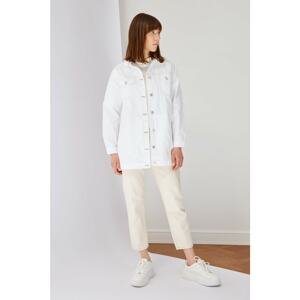 Trendyol White Denim Jacket