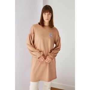 Trendyol Beige Detailed Knitted Tunic