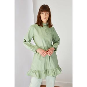 Trendyol Mint Turtleneck Tunic Dress