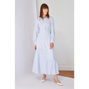 Trendyol Blue Shirt Collar Dress