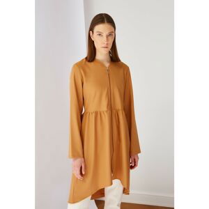 Trendyol Brown Zipper Detailed Tunic Cap & Abaya