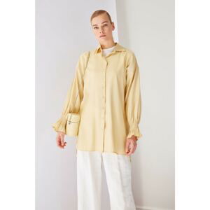 Trendyol Ecru Shirt Collar Tunic