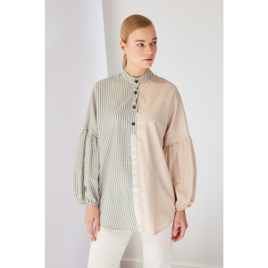 Trendyol Beige Judge Collar Tunic