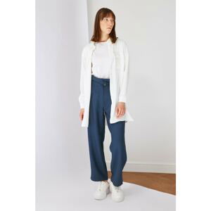 Trendyol Navy High Waist Trousers