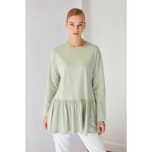 Trendyol Green Frilly Knitted Tunic