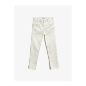 Koton Girl's White-88872 Jeans
