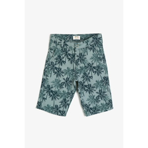 Koton Green Patterned Boy Shorts & Bermuda