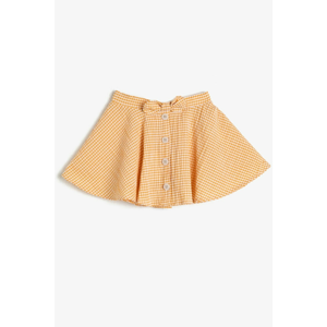 Koton Girl Yellow Check Skirt
