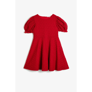 Koton Girl Red Lace Detailed Dress