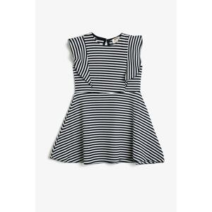 Koton Girl Navy Blue Striped Dress
