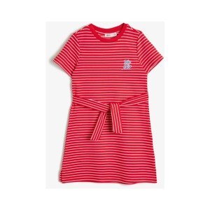 Koton Girl Red Striped Dress